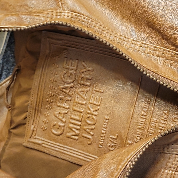 Garage military faux leather bomber - Picture 2 of 2